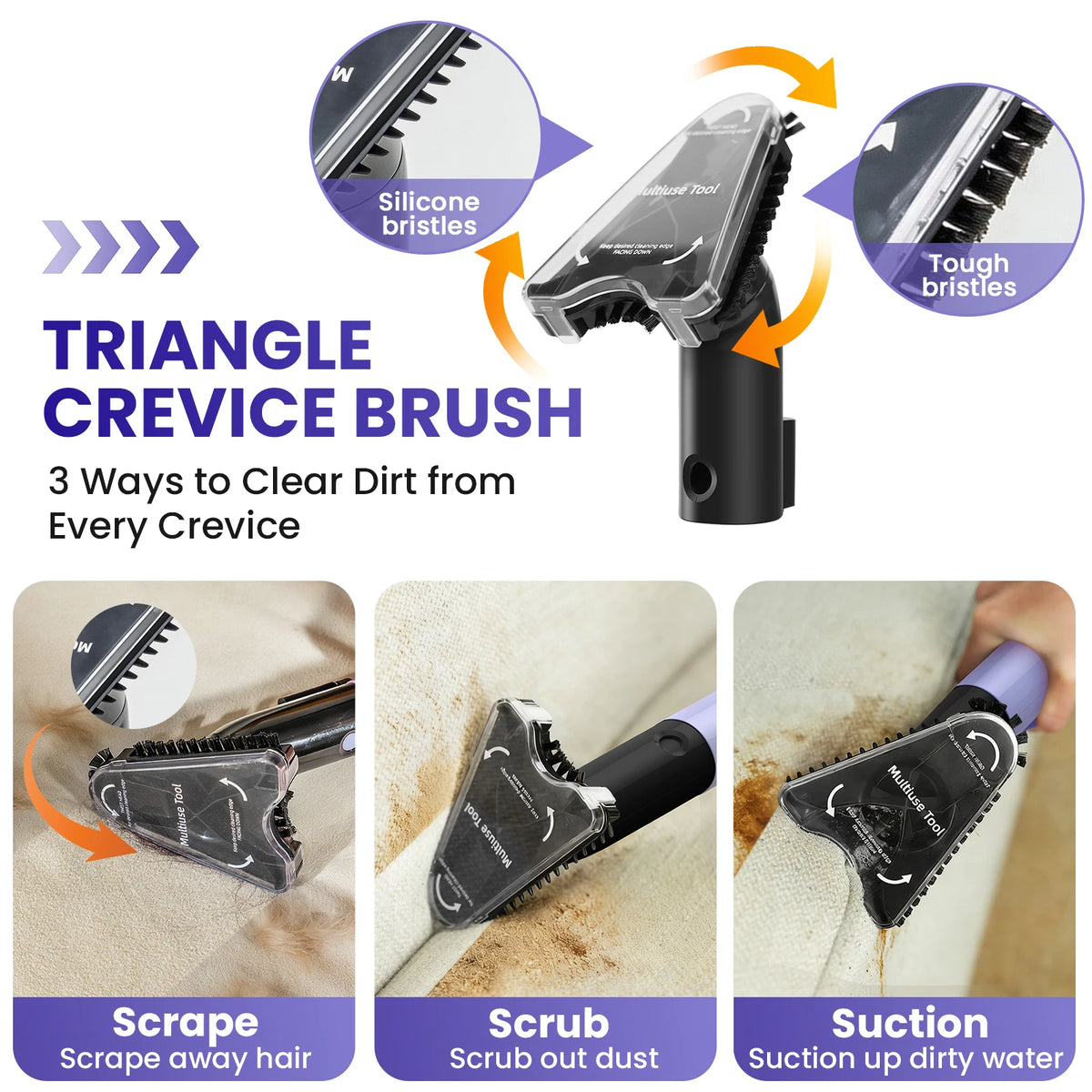 Portable Carpet Cleaner Machine Handheld Vacuum Wet Dry Powerful Suction for Sofa Curtain Car Seat Pet Hair