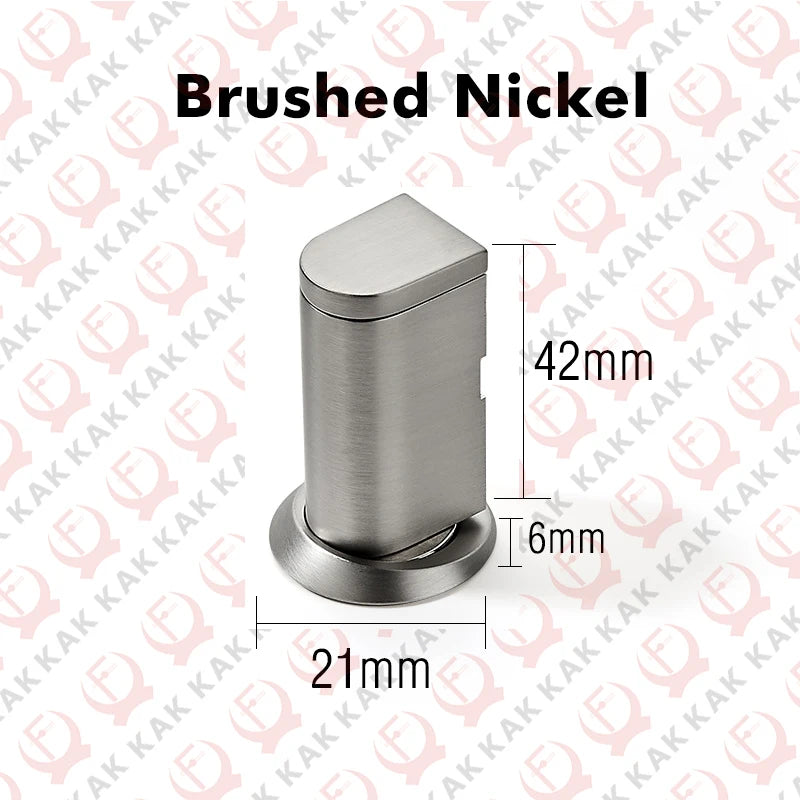 KAK Invisible Door Stopper Adjustable Magnetic Door Stop with Sticker Non-punch Wind-proof Hidden Door Holder Zinc Alloy Hardwar