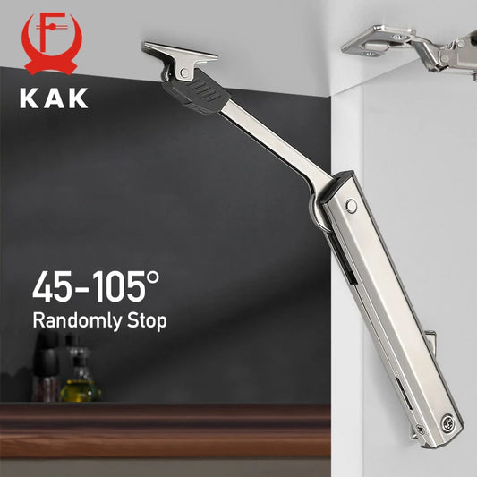 Heavy Duty Hydraulic Cabinet Hinge Randomly Stop Soft Closing Kitchen Hinges Adjustable Door Support Lift Up Door Hardware