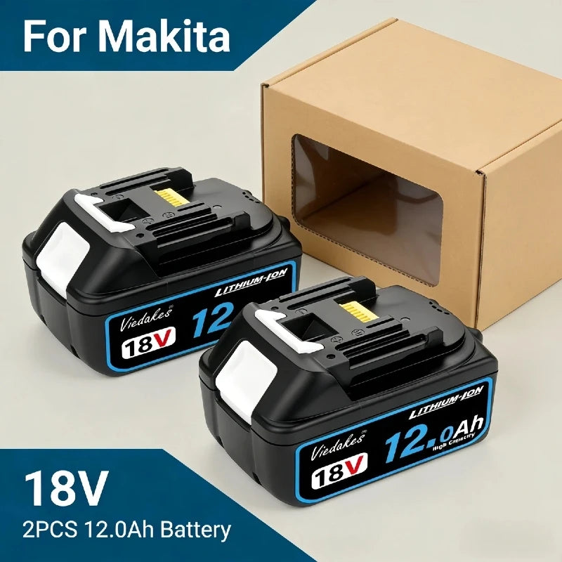 Original for Makita 18V Battery, 12000mAh LED Rechargeable Lithium Battery, 🔋BL1830 BL1850 BL1840 for Makita 18V Tool Battery