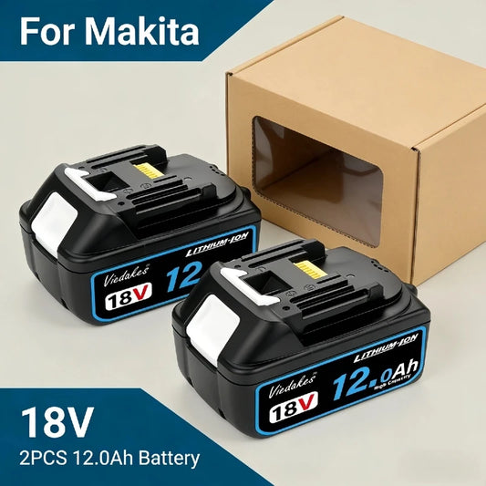 Original for Makita 18V Battery, 12000mAh LED Rechargeable Lithium Battery, 🔋BL1830 BL1850 BL1840 for Makita 18V Tool Battery