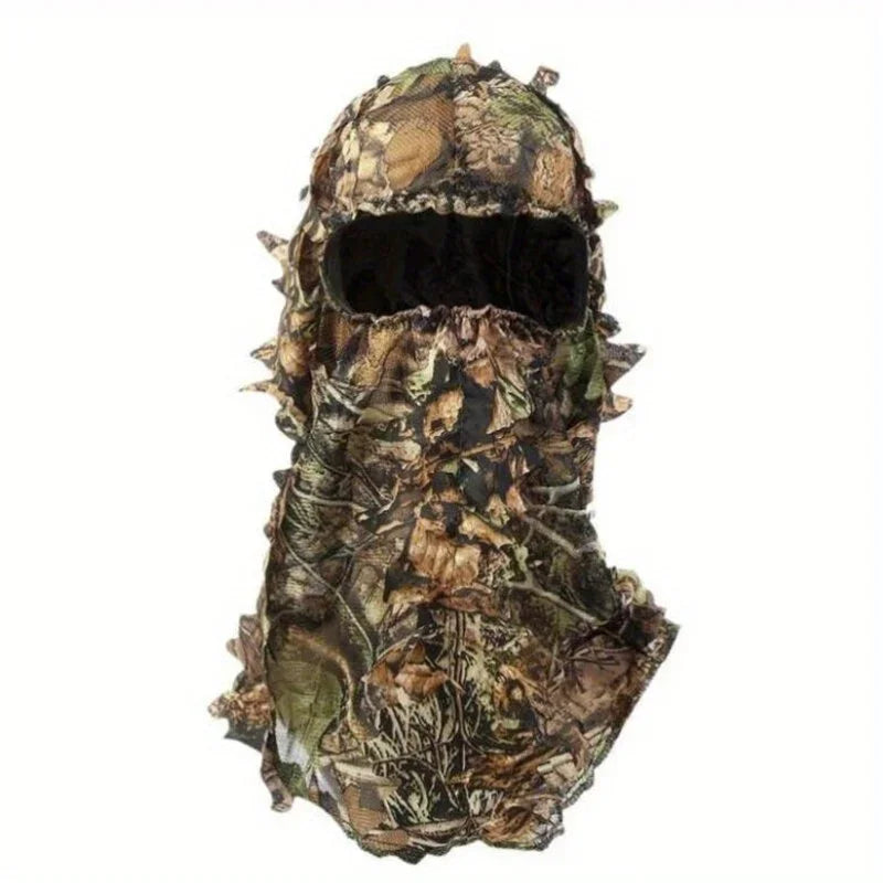 3pcs Suit Camouflage Leafy Hat 3D Full Face Mask Headwear Turkey Camo Hunter Hunting Accessories