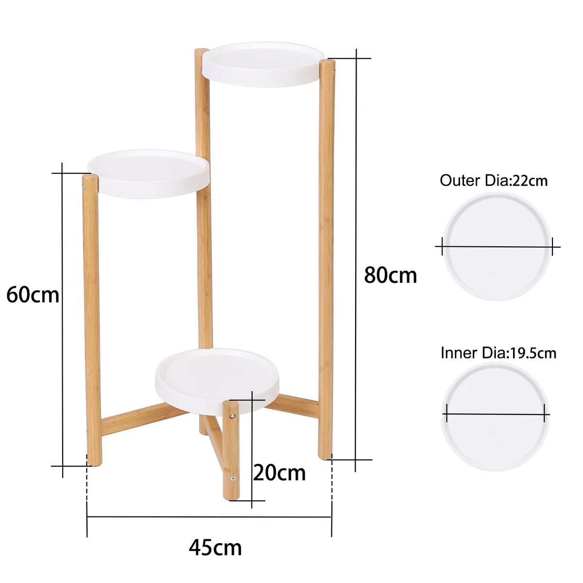 Various Styles Wood/Metal Plant Stand Flower Pots Display Holder Garden Shelf Shelving for Patio Balcony Living Room