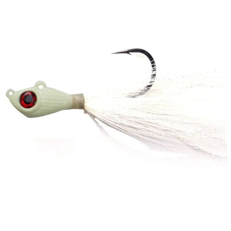 2oz Glow Big Eye Bucktail Fishing Jig