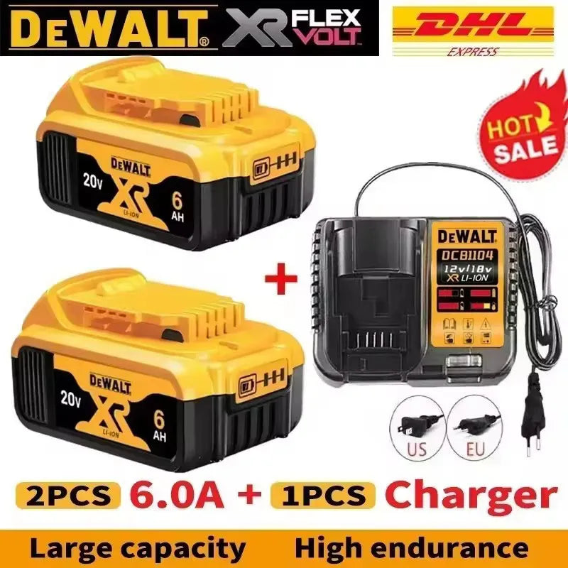 New 100% Original Dewalt 9.0Ah 20V/60V Power Tool Battery DCB206 DCB205 DCB200 DCB203 For Dewalt Power Cordless Drill