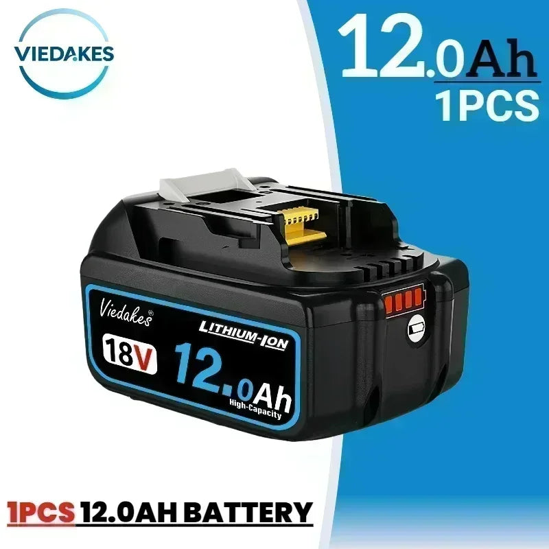 New 18V 12.0Ah Rechargeable Battery, for Makita Drill DGA404 DTW700 DHR202 DJV182 DDF487 Power Tool Battery, for Makita Battery