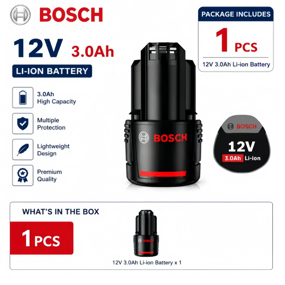 Original100% Bosch 18V battery, wireless power tool lithium battery, BAT609BAT610G BAT618BAT620BAT622GSR18V-LI，18V，6000mAh