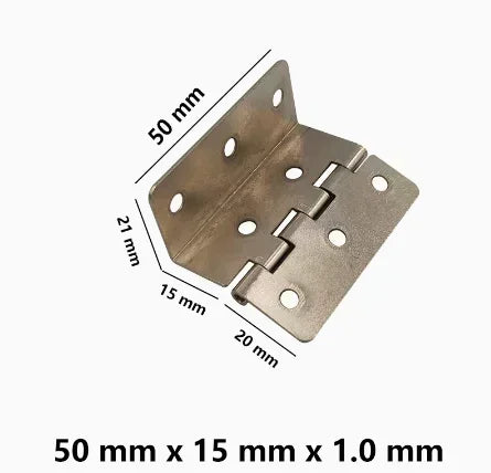 20pcs Thickened iron silent three fold hinge four fold double bend engineering cabinet door furniture hinge hardware accessories