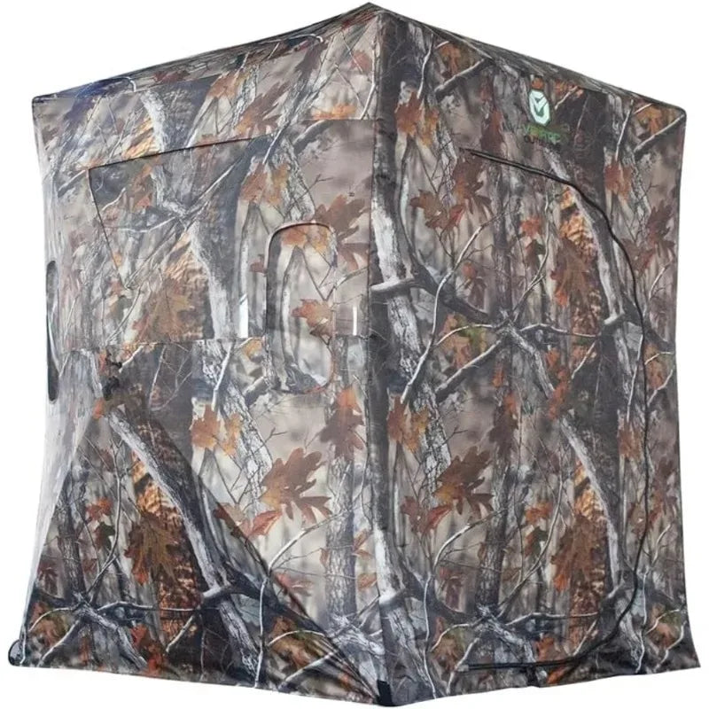 6' Tripod Hunting Tower Blind, 2 Person Stand with 4' x 4' Platform for Deer, Antelope, Elk
