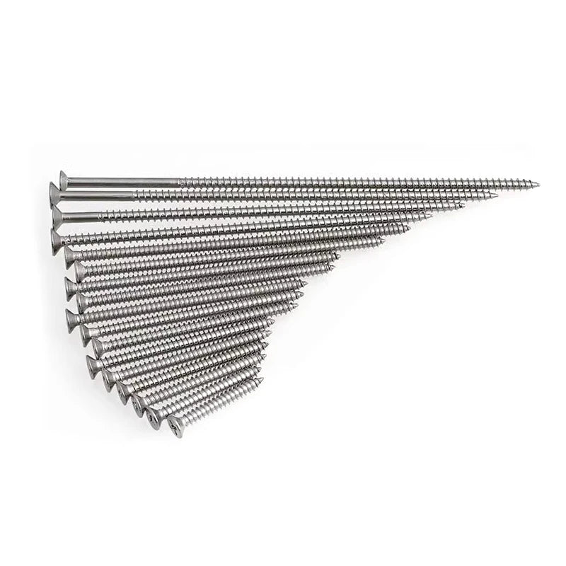 M5 Extended Flat Head Self Tapping Screw, Countersunk Screw 304 Stainless Steel Switch Socket Wooden Screw