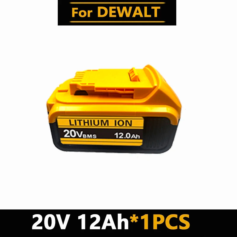 6Ah 8Ah 12Ah For DeWalt 20V MAX Rechargeable Lithium Battery Fit DCB Series Cordless Drill Wrench Power Tool Battery