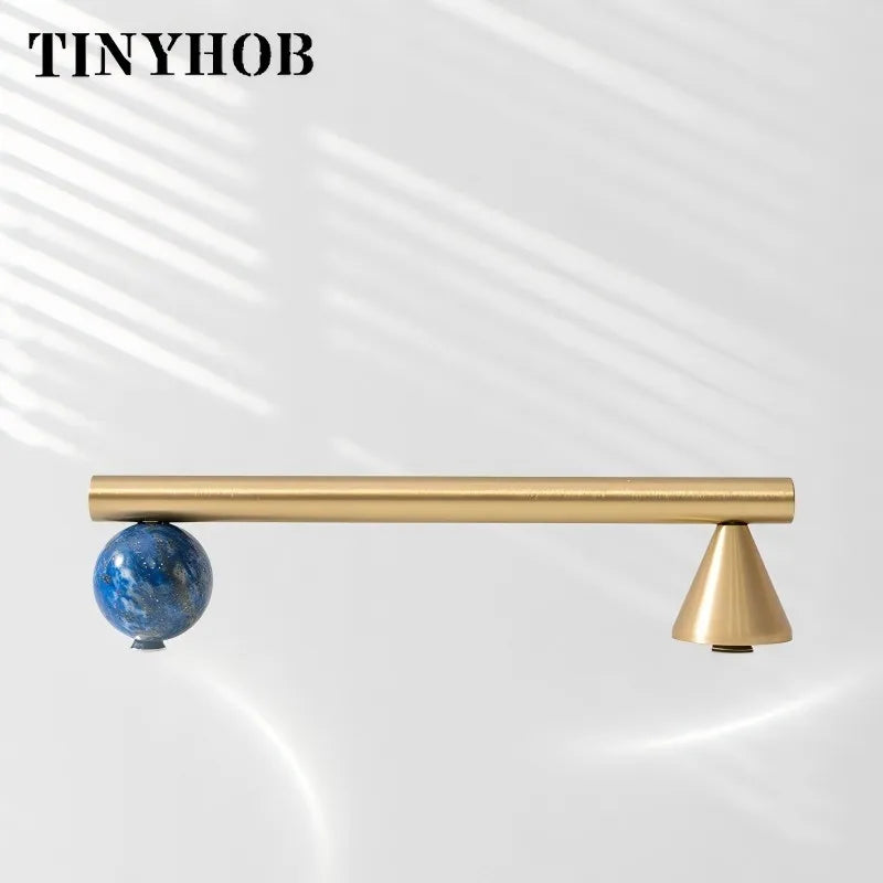 Natural Crystal + Brass Furniture Handles for Kitchen Cupboard Drawer Pulls Home Decor/ Pink Cabinet Hardware Decorative Knob