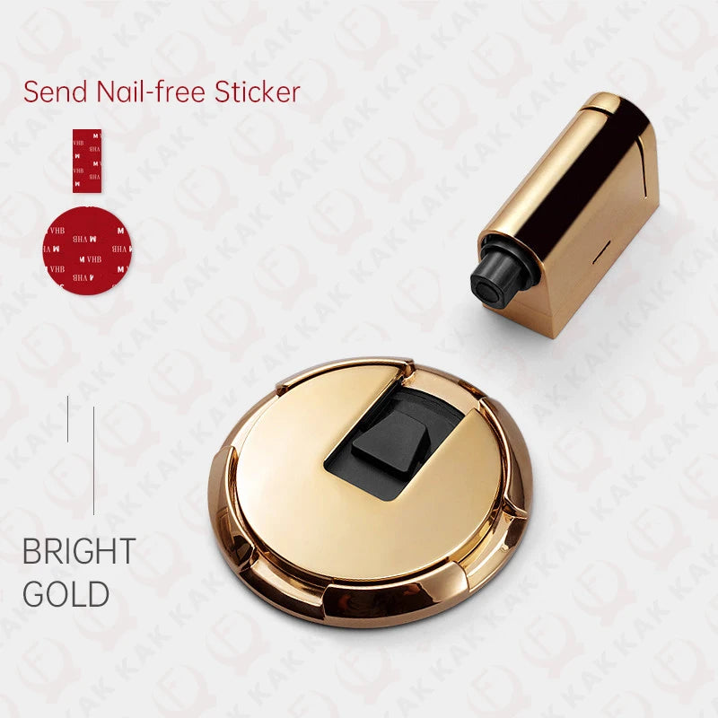 Heavy Duty Magnetic Door Stopper Mechanical Door Stop Adjustable Door Holder Non-punch Sticker Furniture Door Hardware