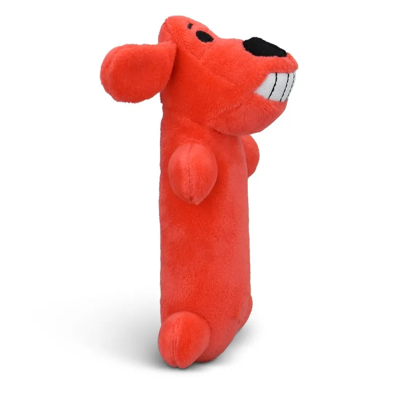 (3 pack) Smiling Loofa Plush Dog Toy with Squeaker, 6 inch