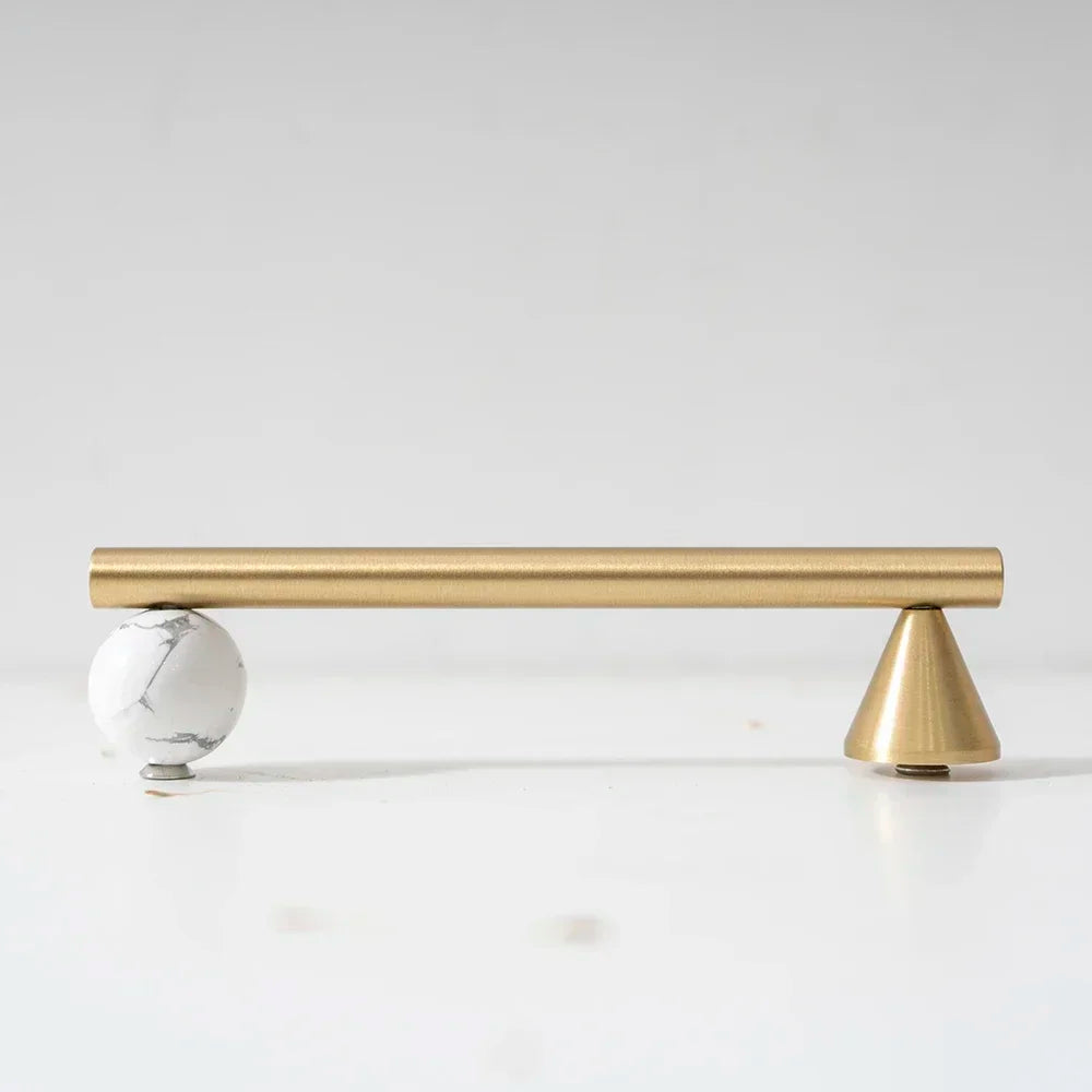 Natural Crystal + Brass Furniture Handles for Kitchen Cupboard Drawer Pulls Home Decor/ Pink Cabinet Hardware Decorative Knob