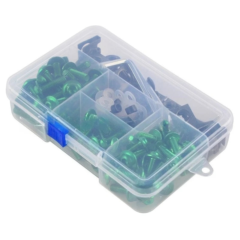177pcs Aluminum Windscreen Screws Colorful Fasteners Screws Set Motorcycle Fairing Bolt Kit Motorcycle Modified Parts