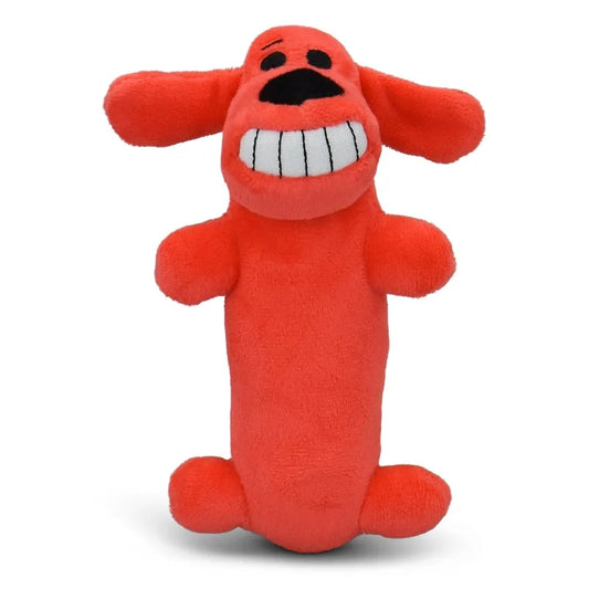 (3 pack) Smiling Loofa Plush Dog Toy with Squeaker, 6 inch