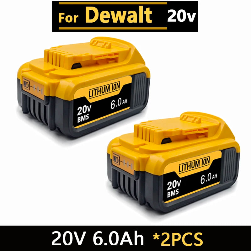 for Dewalt 20V Battery, 3AH 6AH 8AH 12AH Lithium Ion Battery, for Dewalt DCB200 DCB206 DCD805 Power Tool Replacement Battery