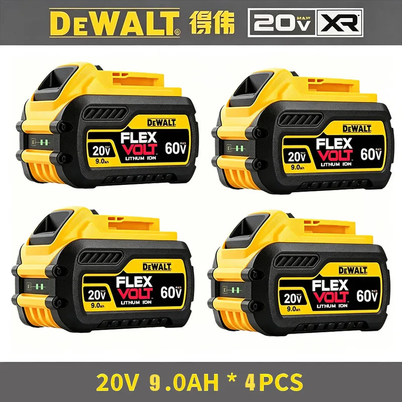 New 100% Original Dewalt 9.0Ah 20V/60V Power Tool Battery DCB206 DCB205 DCB200 DCB203 For Dewalt Power Cordless Drill
