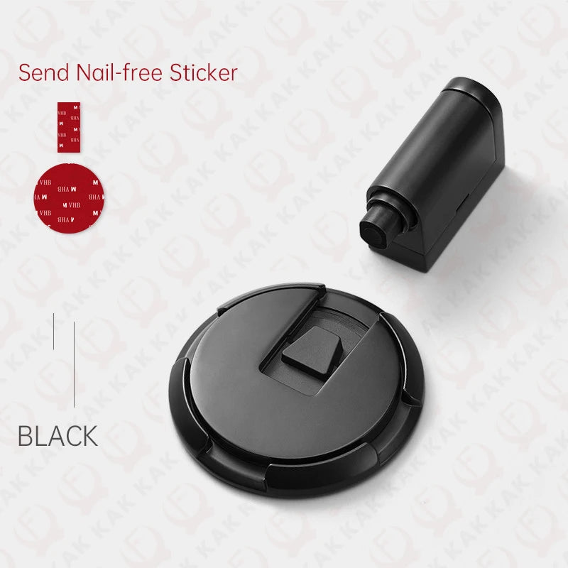 Heavy Duty Magnetic Door Stopper Mechanical Door Stop Adjustable Door Holder Non-punch Sticker Furniture Door Hardware