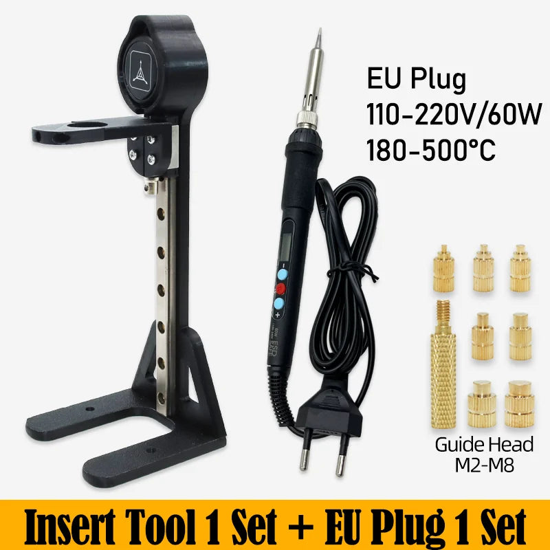 Allen Bolt Threaded Insert Nut Manual Implantation Heat Press Machine Plastic Insertion Brass Nuts and Machine Screws 3D Printer