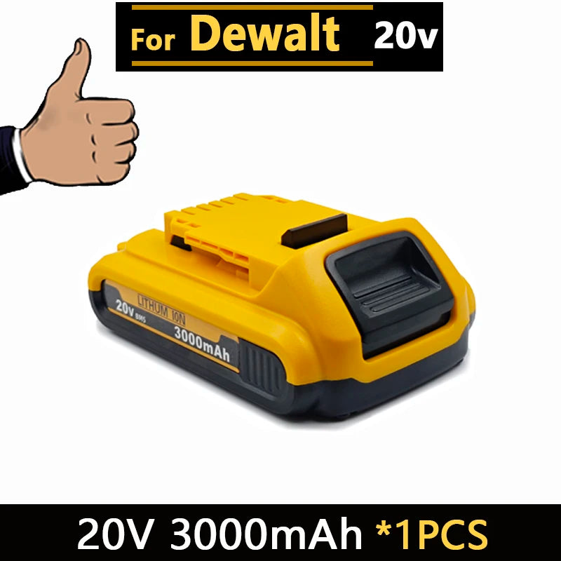 for Dewalt 20V Battery, 3AH 6AH 8AH 12AH Lithium Ion Battery, for Dewalt DCB200 DCB206 DCD805 Power Tool Replacement Battery