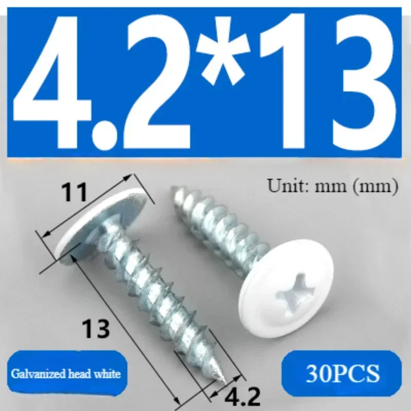 Phillips Pan Head Wood Cross Recessed Truss Self-tapping White Sheet Metal Thread Round Fast  Scre Pan for The Wall Screws Cover