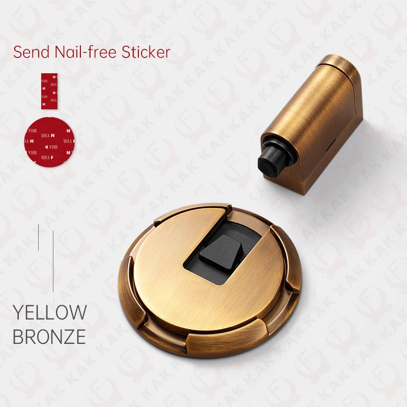Heavy Duty Magnetic Door Stopper Mechanical Door Stop Adjustable Door Holder Non-punch Sticker Furniture Door Hardware
