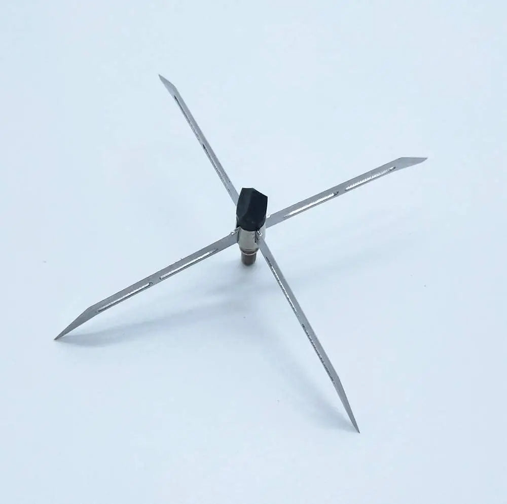 6PK Turkey Hunting Broadheads 4 Fixed Stainless Steel Blade Archery Arrowhead 150 Grain Hunting Tips