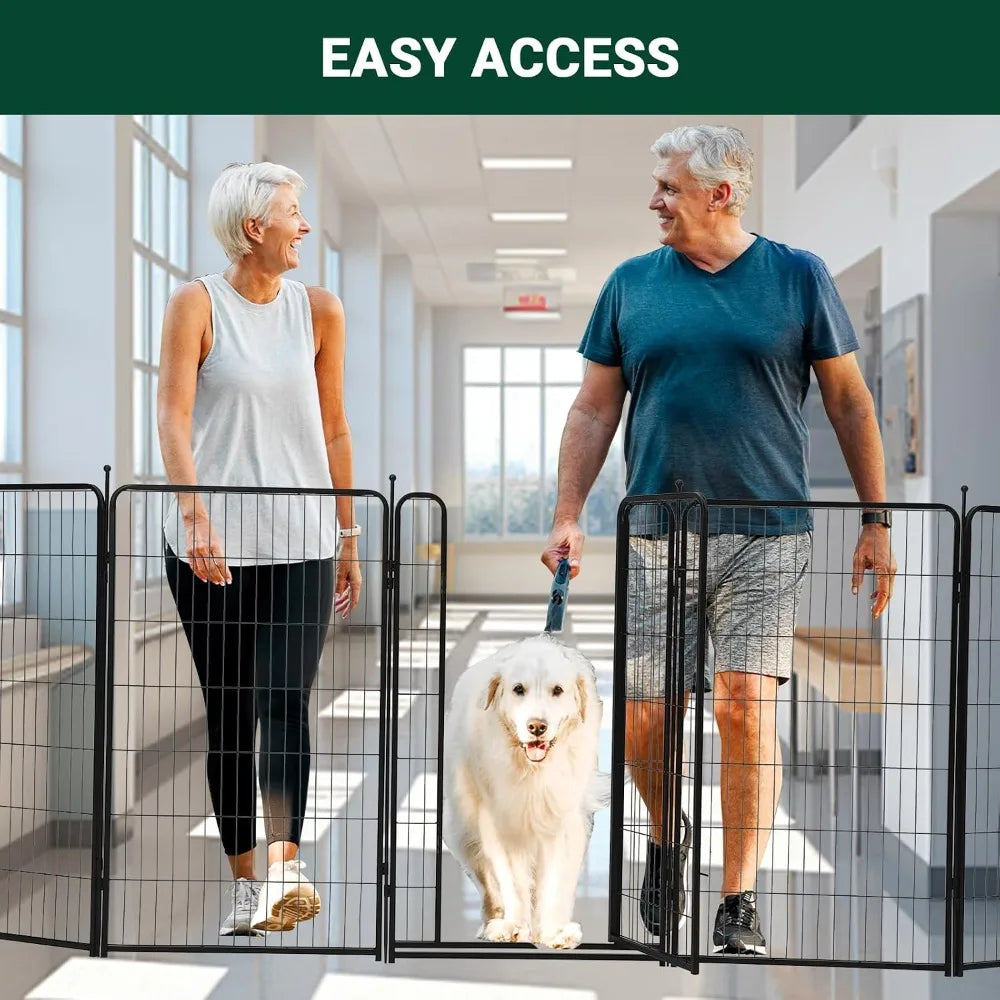 Garvee 8/16 pieces DIY Pet Fence Panels for Rabbit Cat and Dog Cages Stackable Assembleable Multi Functional Cages for Indoor Pet Fence Pet Supplies