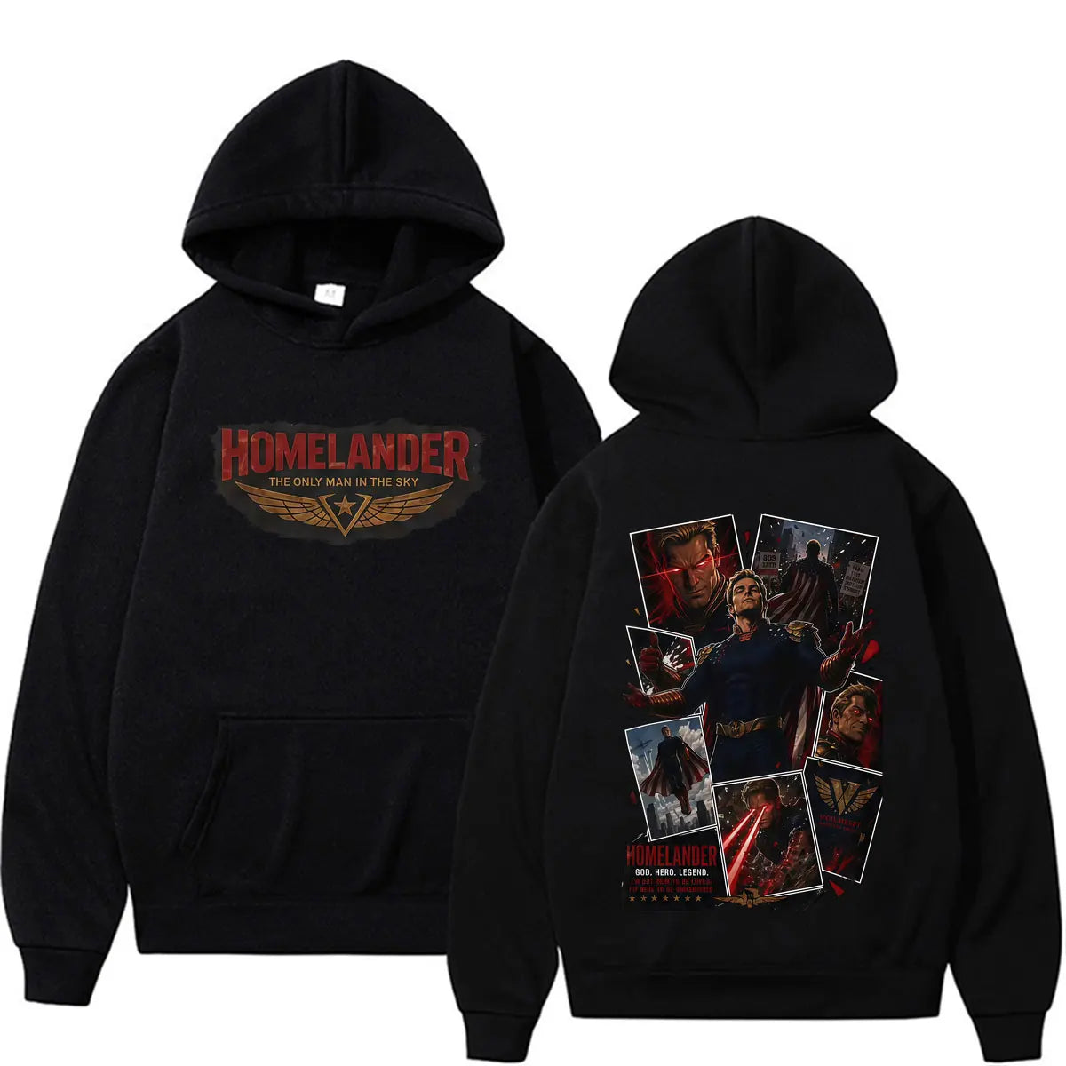 Hot Sale Homelander Hoodie The Boys TV Series Character Sweatshirts Men Women Gothic Casual Fleece Long Sleeve Pullovers Hoodies