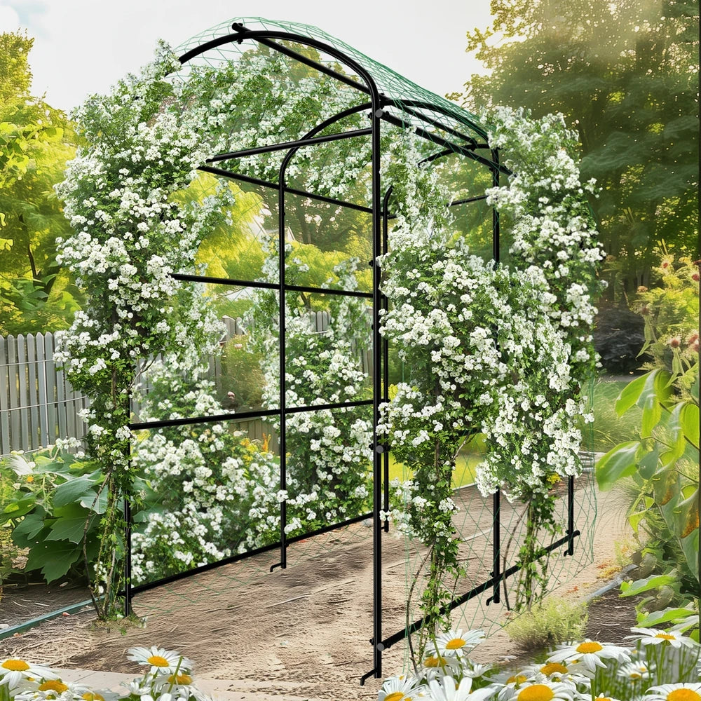 U-Shaped Metal Tall Garden Plant Trellis Grow Support Frame for Climbing Plants Vegetables