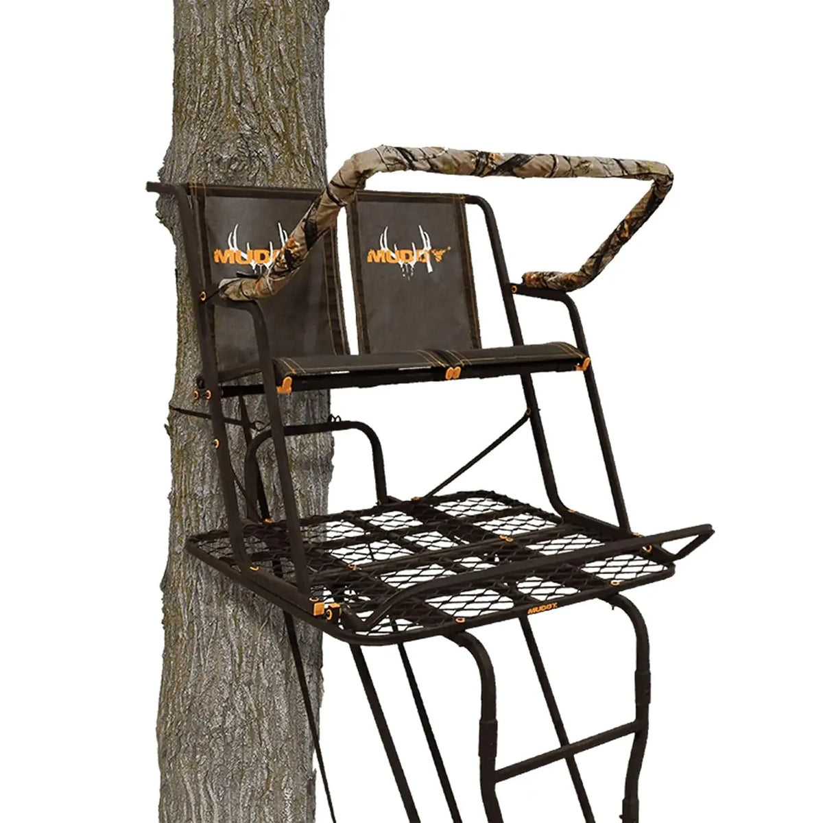 2-Person Ladder Tree Stand for Deer Hunting,17' Tall, Black, Custom