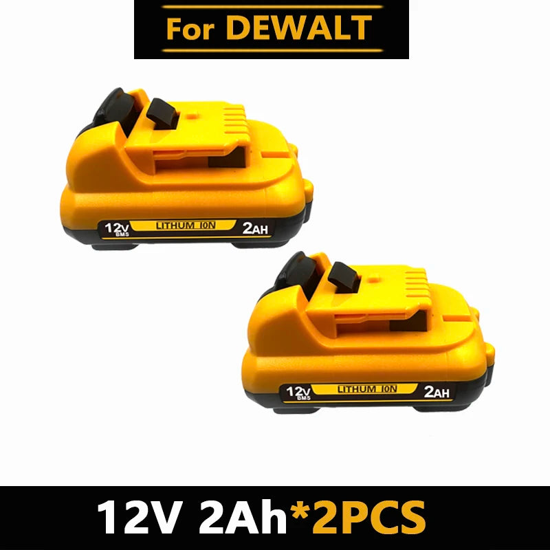 1-4Pack 12V Replacement For DEWALT DCB120 Lithium-ion Batteries 12V 3.0-6.0Ah Battery DCB123 DCB125 DCD710  Power Tools Battery