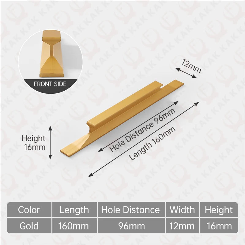 Gold Cabinet Handles Aluminum Alloy Black Kitchen Handles Cupboard Door Pulls Drawer Knobs Barn Door Handle Furniture Handle