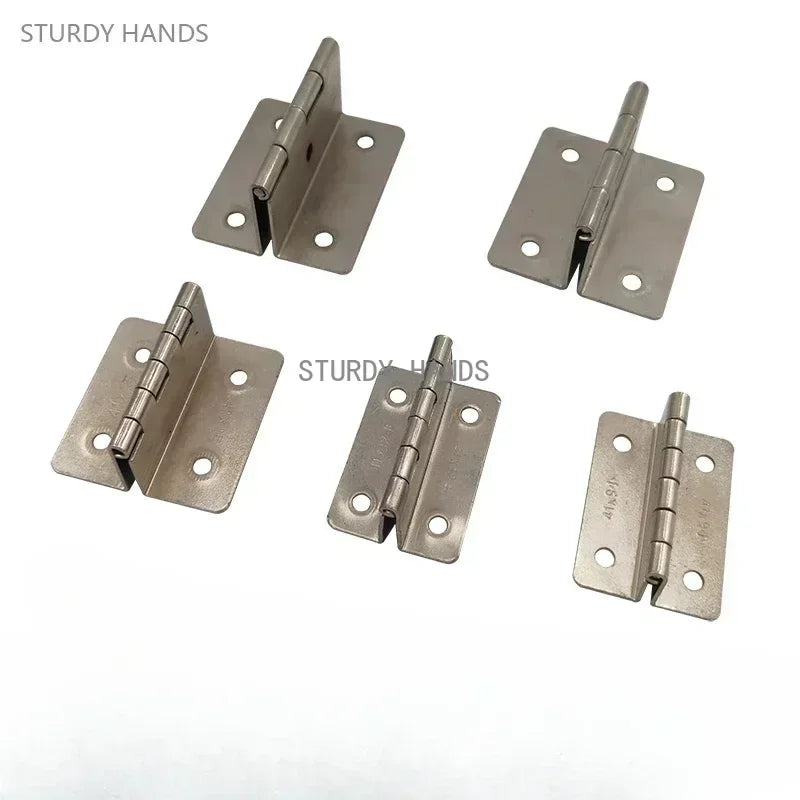 20pcs Thickened iron silent three fold hinge four fold double bend engineering cabinet door furniture hinge hardware accessories