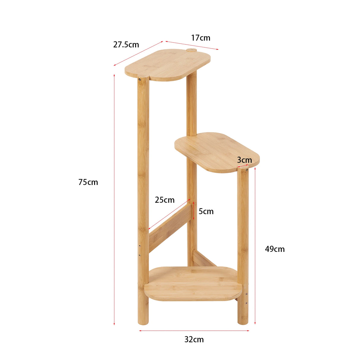 Various Styles Wood/Metal Plant Stand Flower Pots Display Holder Garden Shelf Shelving for Patio Balcony Living Room