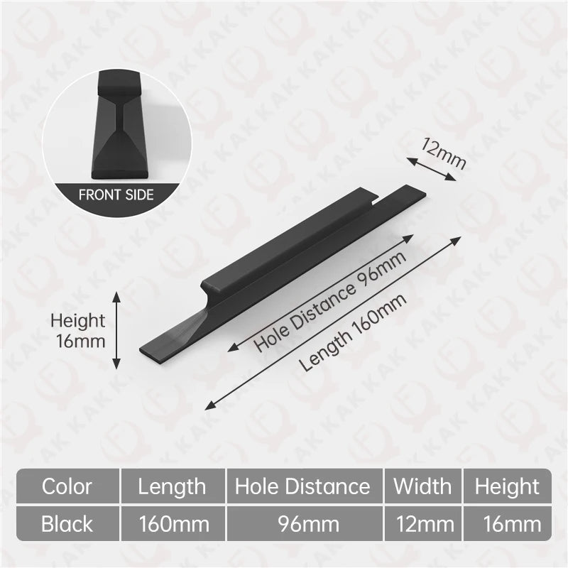 Gold Cabinet Handles Aluminum Alloy Black Kitchen Handles Cupboard Door Pulls Drawer Knobs Barn Door Handle Furniture Handle