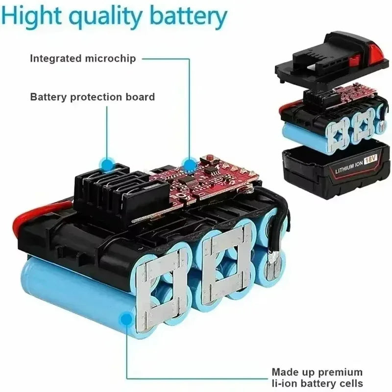 For Milwaukee 18V Battery 5Ah/6Ah/9Ah Lithium Replacement Battery For Milwaukee 48-11-1860 48-11-1850 48-11-1840 Tool Battery🛟
