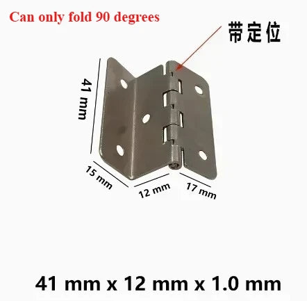 20pcs Thickened iron silent three fold hinge four fold double bend engineering cabinet door furniture hinge hardware accessories