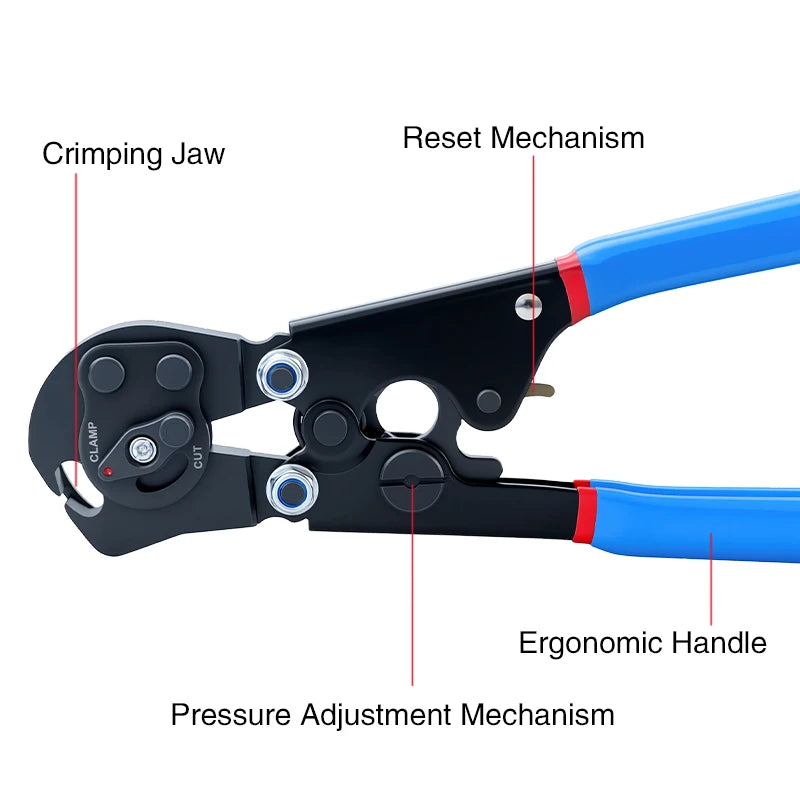 Automotive Ratchet CV Joint Clamp Pliers Air Water Hose Fixing Tool with Ratcheting Design for Crimping Stainless & 130pcs clamp